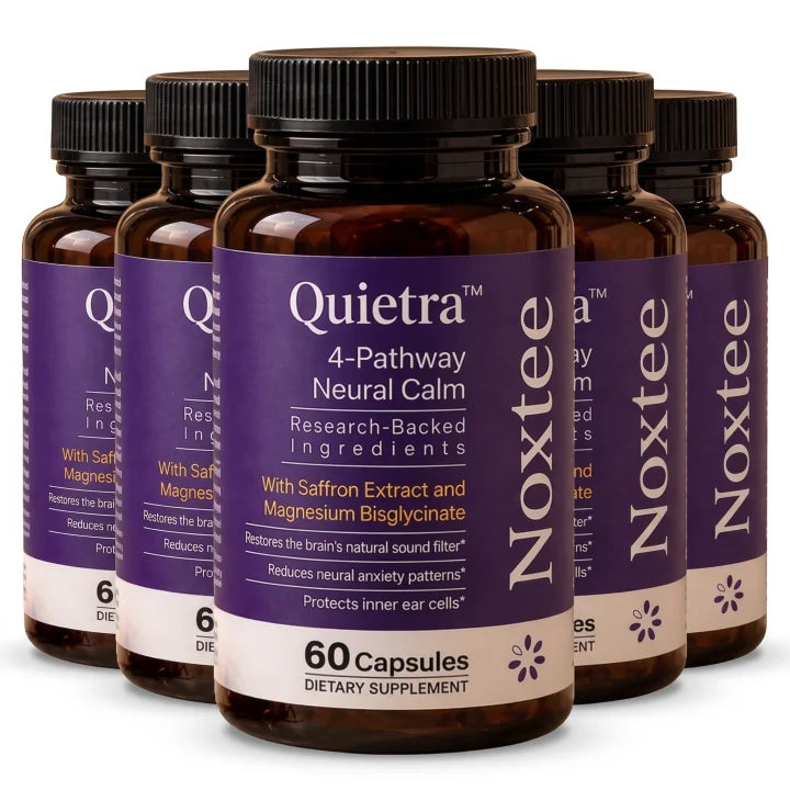 Buy 3, Get 2 FREE — five Noxtee Quietra bottles