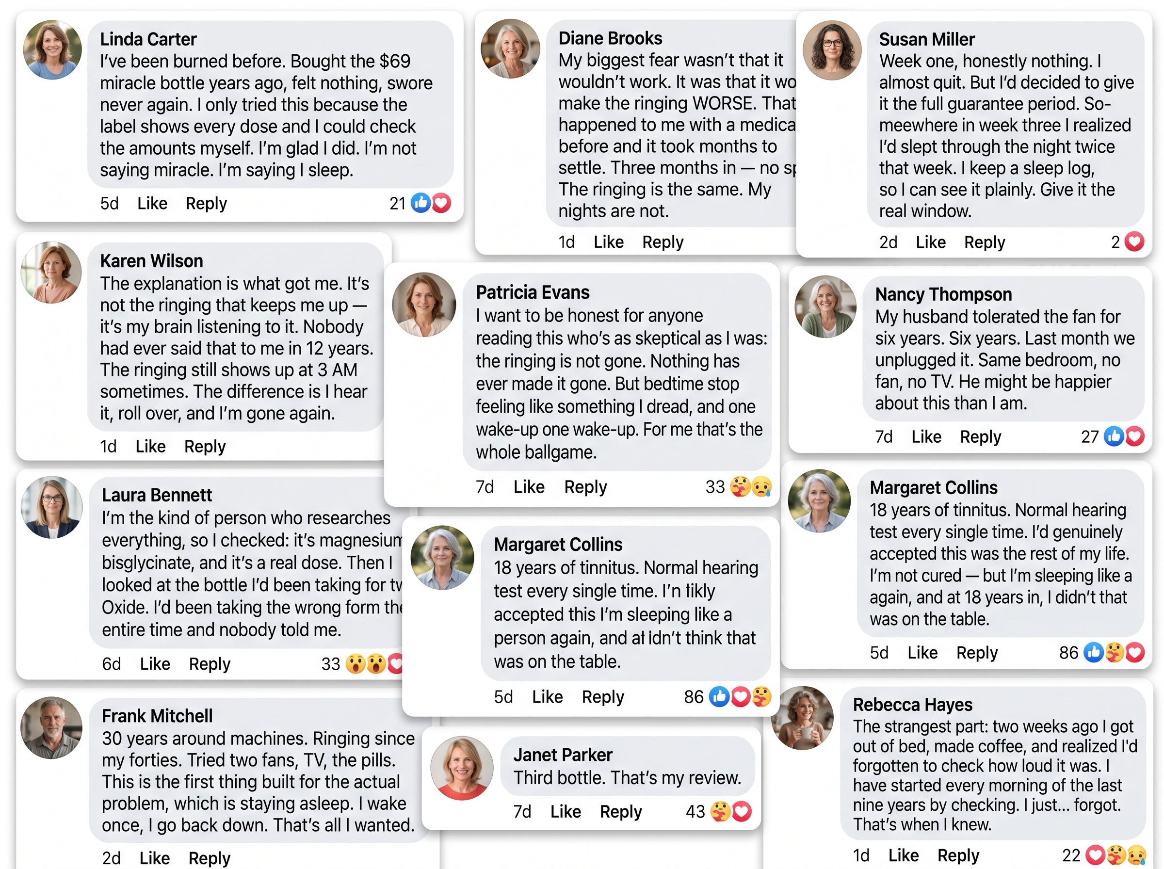 Eleven customer comments from people who had stopped believing anything worked