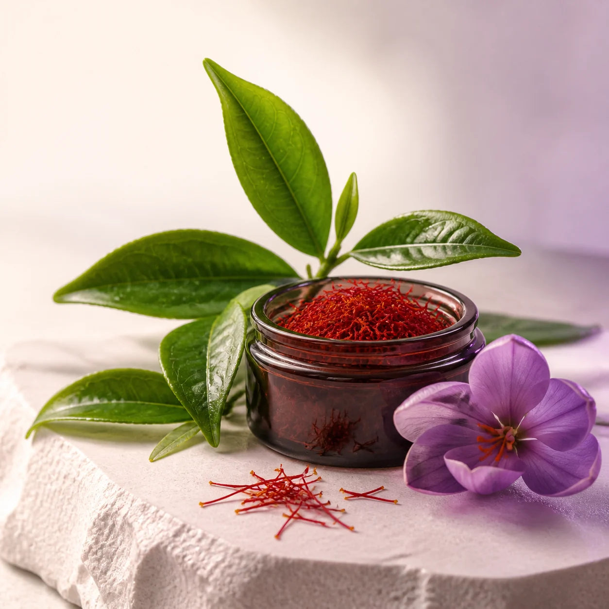 L-Theanine + Saffron ingredient photograph