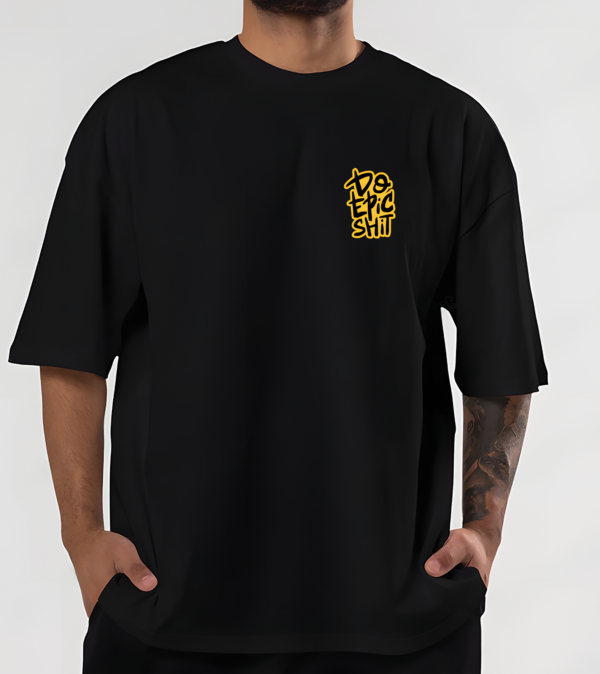 One more time  Oversized T-shirt -Black - Image 2