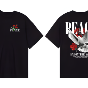 Peace Oversized T-shirt – Black