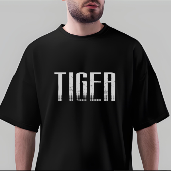 Tiger Oversized Tshirt-Black - Image 3