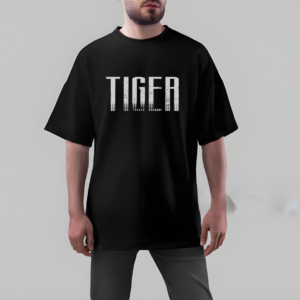 Tiger Oversized Tshirt-Black