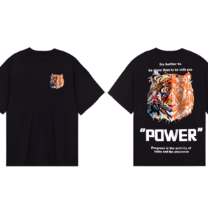 Power Oversized T-shirt- Black