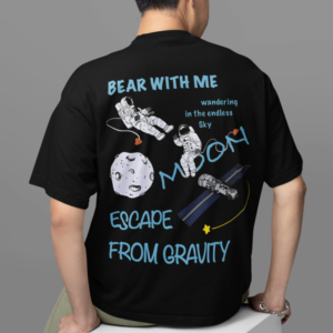 Escape from Gravity Oversized T-shirt -Black