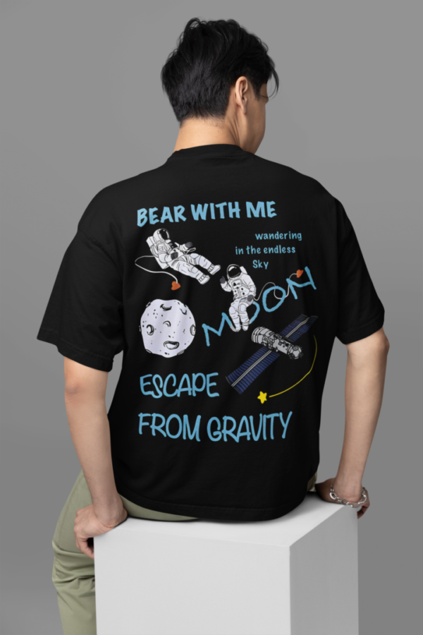 Escape from Gravity Oversized T-shirt -Black