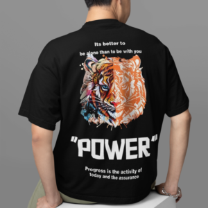 Power Oversized T-shirt- Black