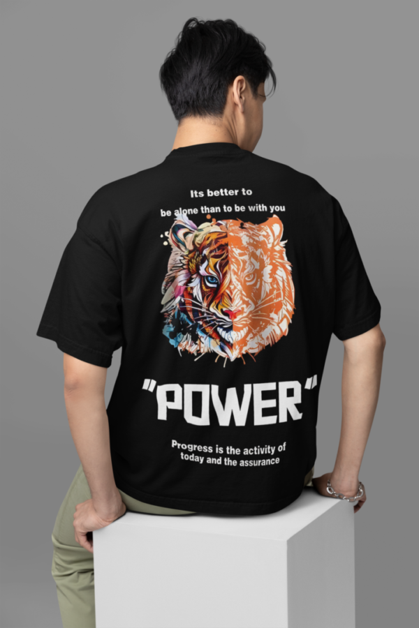 Power Oversized T-shirt- Black