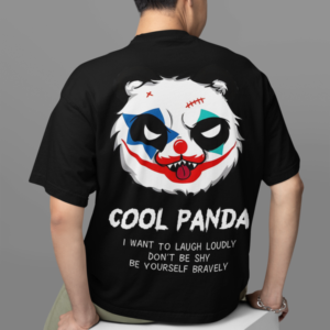 Cool Panda Oversized T-shirt- Black