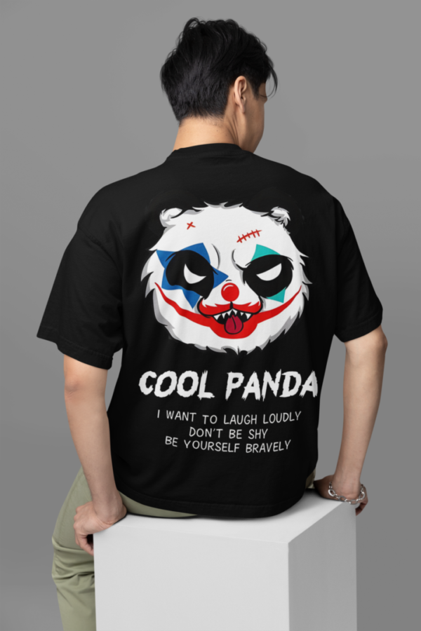 Cool Panda Oversized T-shirt- Black