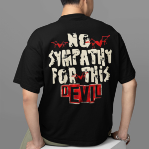 No sympathy For This Devil – Black Oversized Tshirt