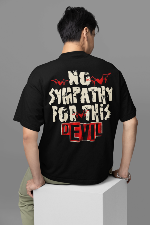 No sympathy For This Devil - Black Oversized Tshirt