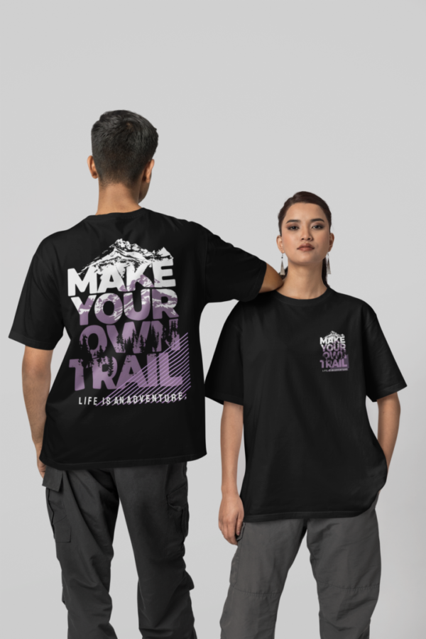 Make Your Own Trail Oversized T-shirt - Black - Image 2