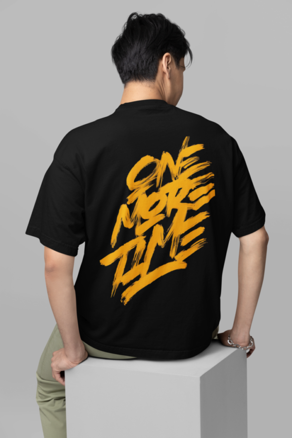 One more time  Oversized T-shirt -Black