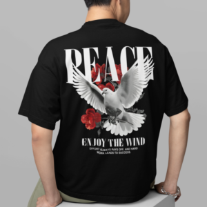 Peace Oversized T-shirt – Black