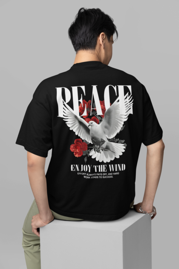 Peace Oversized T-shirt - Black