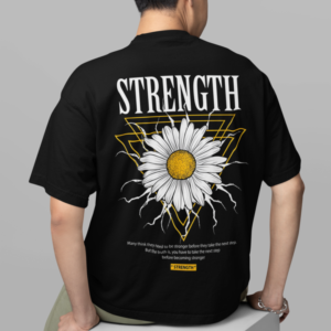 Strength Oversized T-shirt-Black