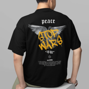 PEACE Oversized T-shirt- Black