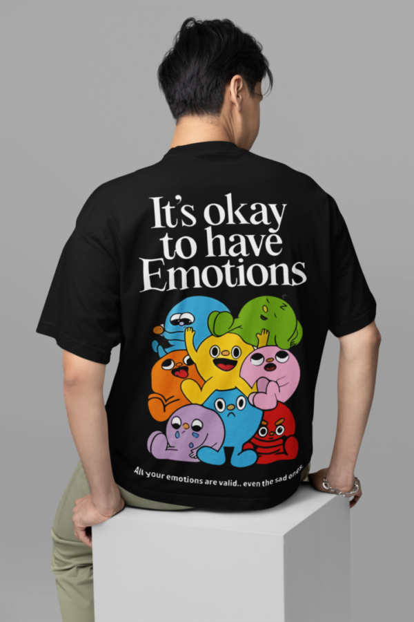 It`s Ok To Have Emotion Oversized T-shirt - White - Image 2