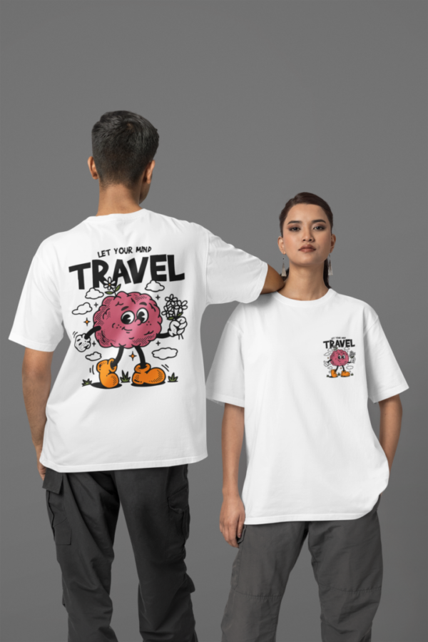 Let your mind Travel T-shirt - ( Unisex ) - Image 3